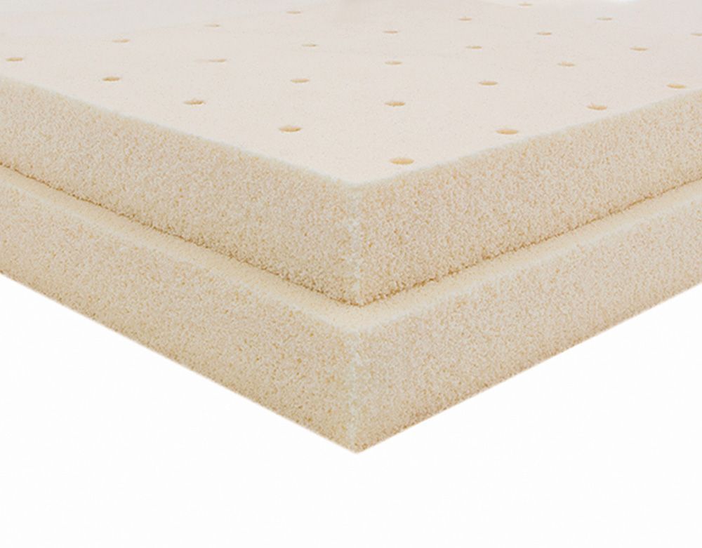 (R601) Twin5k 2 Kautschukmatratzen, 90x200cm (im Bett 180x200cm), Bio-Jersey Bezug