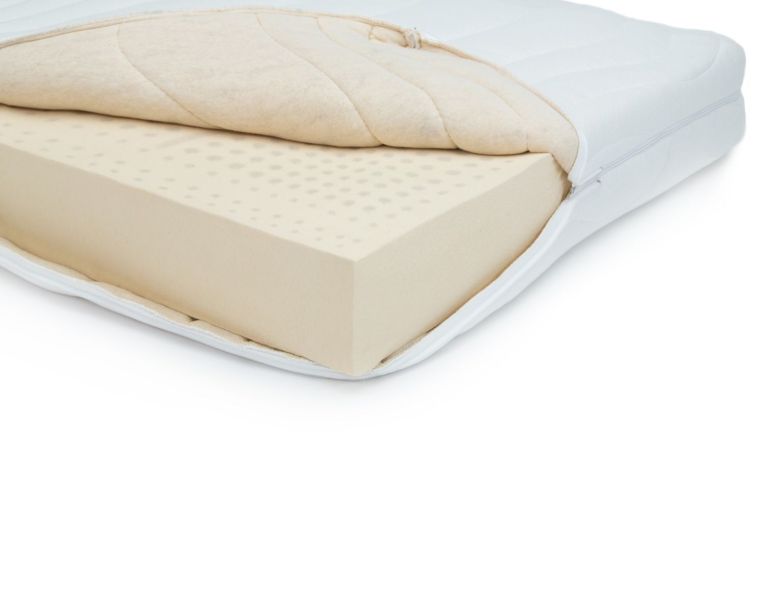 (A620) Naturlatex Deluxe 17cm im Bio-Jersey Bezug, 100x200cm