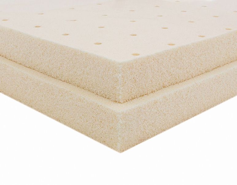 (R601) Twin5k 2 Kautschukmatratzen, 90x200cm (im Bett 180x200cm), Bio-Jersey Bezug